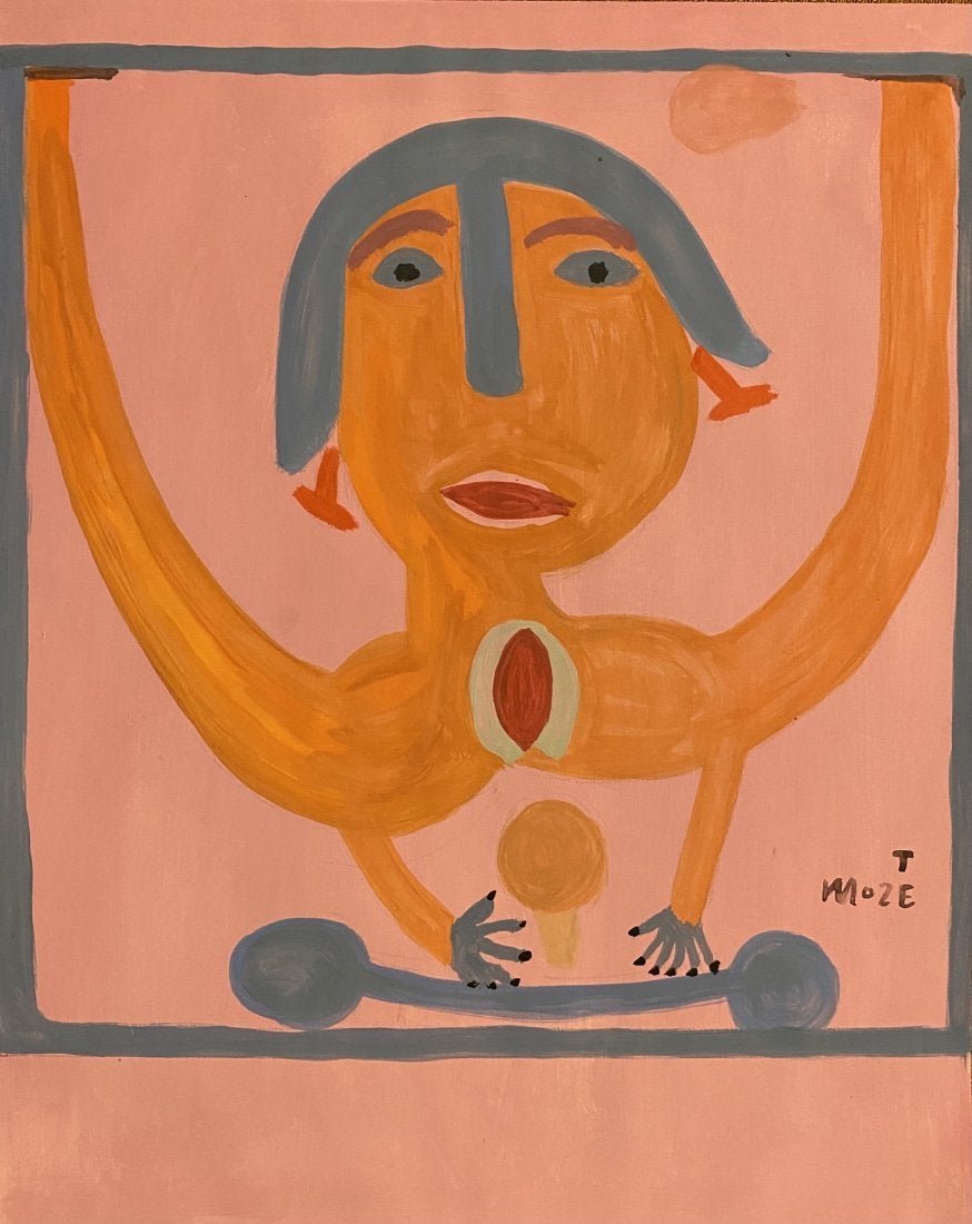 Mose Tolliver: Painting on paper 10 1/2 x 8 1/2 in. Attributed or manner of the artist, Moses Ernest Tolliver (July 4, 1918-20 Â– October 30, 2006) was an American artist. He was known as "Mose T", after the sign