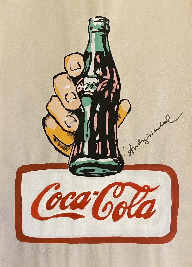 Andy Warhol signed: Mix media on paper 11 1/2 x 8 in. Attributed or manner of the artist Andy Warhol (born Andrew Warhola; August 6, 1928 Â– February 22, 1987) was an American artist, film director, and producer who w