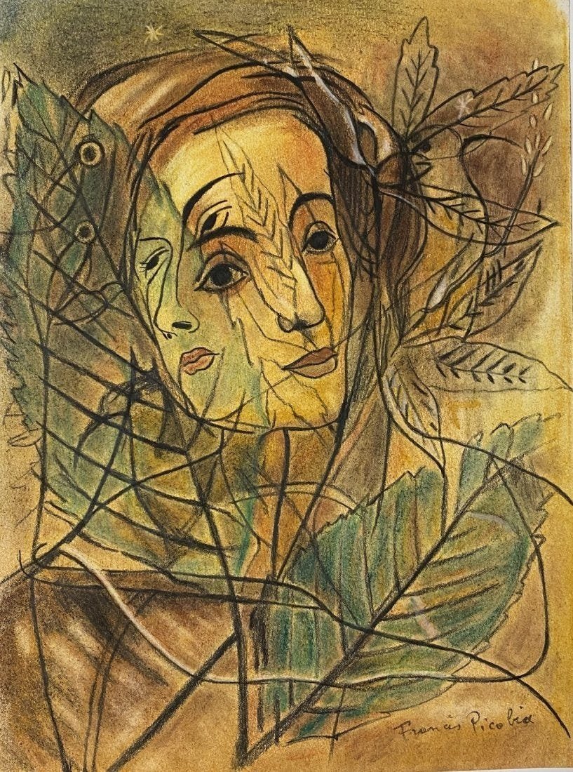 Francis Picabia signed: Drawing on paper, 10 x 7 1/2 in. Attributed or manner of the artist Francis Picabia (22 January 1879 Â– 30 November 1953) was a French avant-garde painter, poet and typographist. After experimentin
