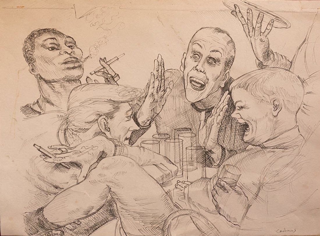 Paul Cadmus signed: Drawing on paper, 11 1/2 x 8 1/2 in. Attributed or manner of the artist Paul Cadmus (December 17, 1904 Â– December 12, 1999) was an American artist widely known for his egg tempera paintings of gri