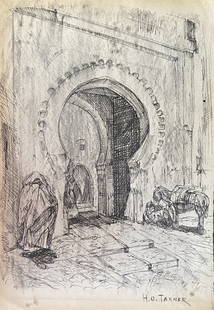 Henry Ossawa Tanner: Drawing on paper 10 1/4 x 7 in, manner of the artist Henry Ossawa Tanner (June 21, 1859 â€“ May 25, 1937) was an American artist and the first African-American painter to gain international accla