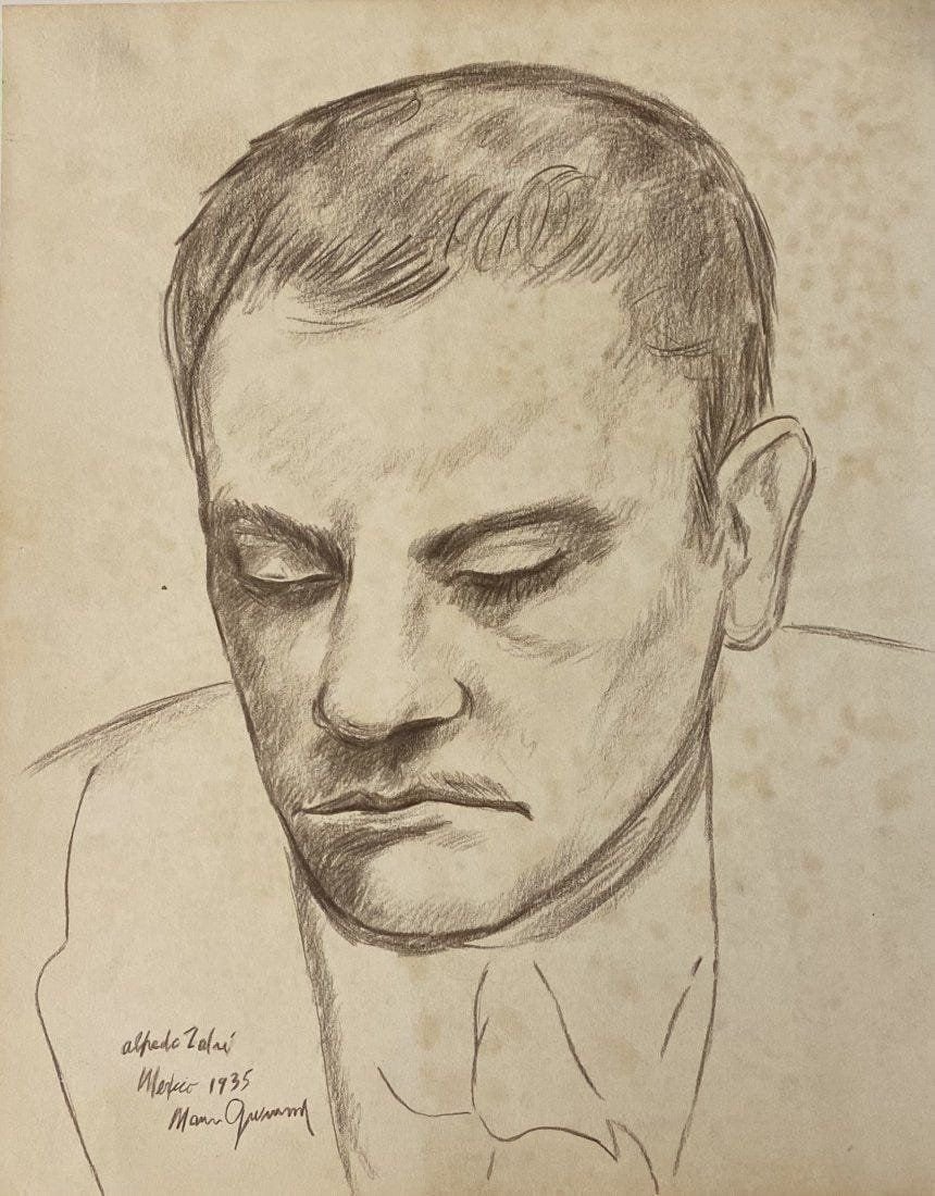 Marion Greenwood: Drawing on paper, 10 1/2 x 8 1/2 in, manner of Marion Greenwood (April 6, 1909 Ã‚– August 20, 1970) was an American social realist artist who became popular starting in the 1920s and be