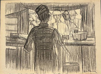 Henry Ossawa Tanner: Drawing on paper, 10 x 8 in, manner of Henry Ossawa Tanner (June 21, 1859 Ã‚â€“ May 25, 1937) was an American artist and the first African-American painter to gain international acclaim. Tanne