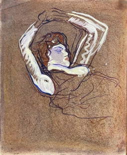 Henri de Toulouse-Lautrec (manner of): Drawing on paper 10 x 8 in, manner of the artist Henri Marie Raymond de Toulouse-Lautrec-Monfa (24 November 1864 Ãƒâ€šâ€“ 9 September 1901) was a French painter, printmaker, draughtsman,