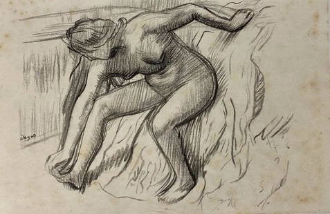 Edgar Degas (manner of): Drawing on paper.11 x 7 1/2 in, manner of the artist Edgar Degas (born Hilaire-Germain-Edgar De Gas, French:19 July 1834 Ã‚– 27 September 1917) was a French artist famous for his