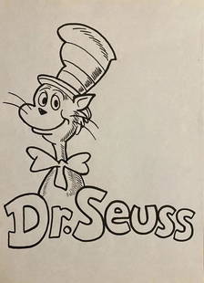 Dr. Seuss (manner of): Drawing on paper, 10 1/2 x 7 1/2 in, manner of the artist Theodor Seuss (March 2, 1904 Ãƒâ€šâ€“ September 24, 1991) was an American children's author, political cartoonist, illustrator,