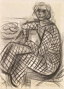 Henri Matisse (manner of): Drawing on paper 10 1/2 x 7 1/2 in, manner of the artist. Henri Ã‰mile BenoÃ®t Matisse (31 December 1869 Â– 3 November 1954) was a French artist, known for both his