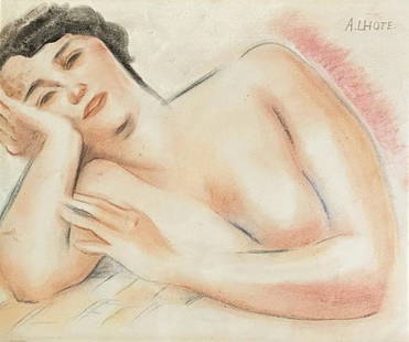 Andre Lhote (manner of): Double sided mix media 12 1/2 x 10 1/2 in, manner of AndrÃ© Lhote (5 July 1885 Â– 24 January 1962) was a French Cubist painter of figure subjects, portraits, landscapes and still