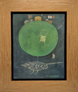 Chang Ucchin: Oil on canvas 21 x 18 in framed (art 15 x 12 in) manner of Chang Ucchin (26 November 1917 – 27 December 1990) was one of the representatives of modern Korean fine art. Chang was born in South