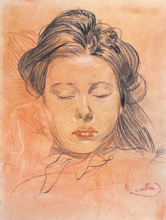 Frantisek Kupka: Drawing on paper 10 1/2 x 8 in, manner of Frantisek Kupka (23 September 1871 – 24 June 1957), also known as Frank Kupka or François Kupka, was a Czech painter and graphic artist. He was a