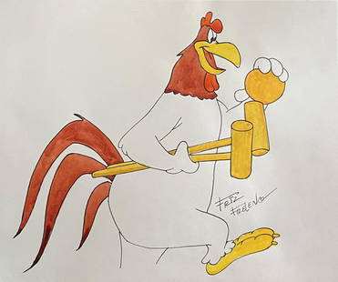 frez freleng: Drawing on paper 9 x 7 1/2 in, manner of Isadore "Friz" Freleng (August 21, 1905 – May 26, 1995), credited as I. Freleng early in his career, was an American animator, cartoonist, director, prod