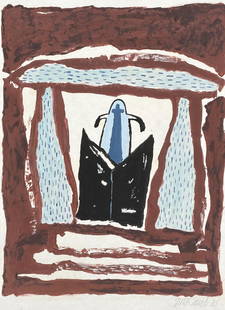 Juliao Sarmento: Mix media on paper 11 1/2 x 8 1/4 in, manner of Juliao Manuel Tavares Sena Sarmento (4 November 1948 – 4 May 2021) was a Portuguese multimedia artist and painter. Born in Lisbon in 1948,