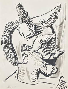 Frantisek Tichy: Drawing on paper 10 1/2 x 8 in, manner of Frantisek Tichy (1896 - 1961) was active/lived in Czech Republic. Frantisek Tichy is known for Painting, illustration, graphic art, stage design.