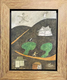 Chang Ucchin: Oil on board framed 23 1/2 x 19 3/4 in, (Art 17 1/4 x 13 1/2 in, manner of Chang Ucchin (26 November 1917 – 27 December 1990) was one of the most representative modern Korean artists. He was