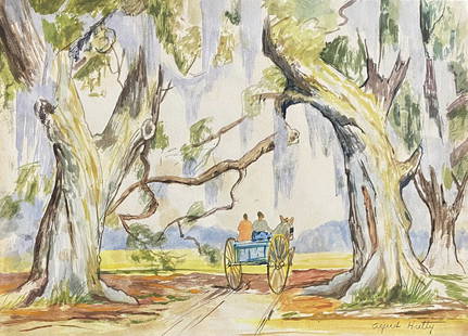 Alfred Hutty: Drawing on paper 11 1/2 x 8 1/4, manner of Heber Hutty (September 15, 1877 – June 27, 1954) was a 20th-century American artist who is considered one of the leading figures of the Charleston