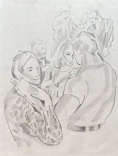 George Dureau: Drawing on paper 11 x 8 1/2 manner of George Valentine Dureau (December 28, 1930 – April 7, 2014) was an American artist whose long career was most notable for charcoal sketches and black and