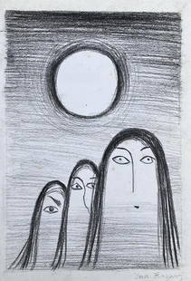 Jan Zrzavy: Drawing on paper 11 3/4 x 8 1/4 in, manner of Jan Zrzavy (5 November 1890 â€“ 12 October 1977) was a leading Czech painter, graphic artist and illustrator of the 20th century.