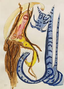 Thornton Dial: Drawing on paper 11 1 /4 x 8 in, manner of Thornton Dial (10 September 1928 â€“ 25 January 2016) was a pioneering American artist who came to prominence in the late 1980s. Dial's body of work