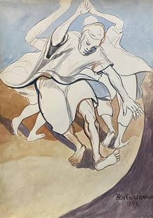 Ben Enwonwu: Drawing on paper 12 x 8 1/2 in, manner of Odinigwe Benedict Chukwukadibia Enwonwu (listen) MBE (14 July 1917 â€“ 5 February 1994), better known as Ben Enwonwu, was a Nigerian painter and
