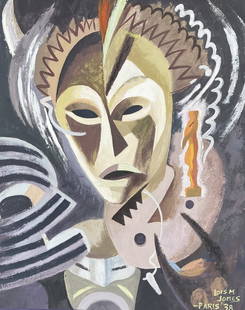 Lois Mailou Jones: Drawing on paper 10 ½ X 8 ¼ in, manner of Lois Mailou Jones (1905-1998) was an artist and educator. Her work can be found in the collections of the Smithsonian American Art Museum, The