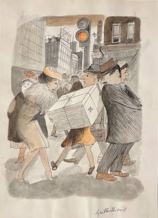 Garth Williams: Mix media on paper 11 1/4 x 8 1/4 in, manner of Garth Montgomery Williams (April 16, 1912 – May 8, 1996) was an American artist who came to prominence in the American postwar era as an illustrator