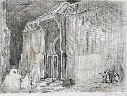 Henry Ossawa Tanner: Drawing on paper 11 x 8 1/2 in, manner of Henry Ossawa Tanner (June 21, 1859 - May 25, 1937) was an American artist and the first African-American painter to gain international acclaim. Tanner moved