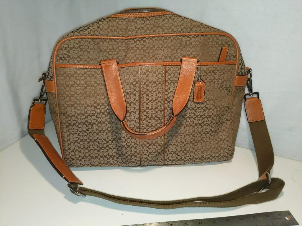 Vintage Coach Briefcase / Messenger Bag Approx 18" Wide (1 of 7)
