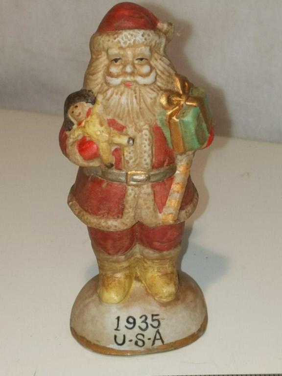 Vintage 1935 Porcelain Santa -Italy 5" Tall (1 of 4)