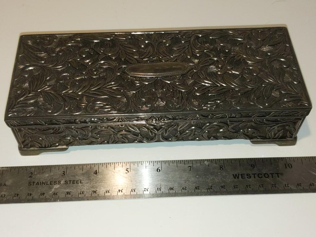Godinger Silver Toned Metal Jewelry Box 9" Long: Godinger Silver Toned Metal Jewelry Box 9" Long 9" Long