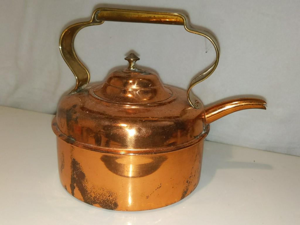 Copper Kettle with Brass Handle - Unsigned (1 of 4)