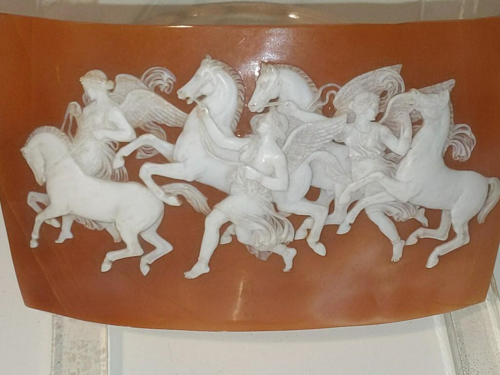 Large Loose Angels Wrangling Horses Cameo in Case (1 of 6)