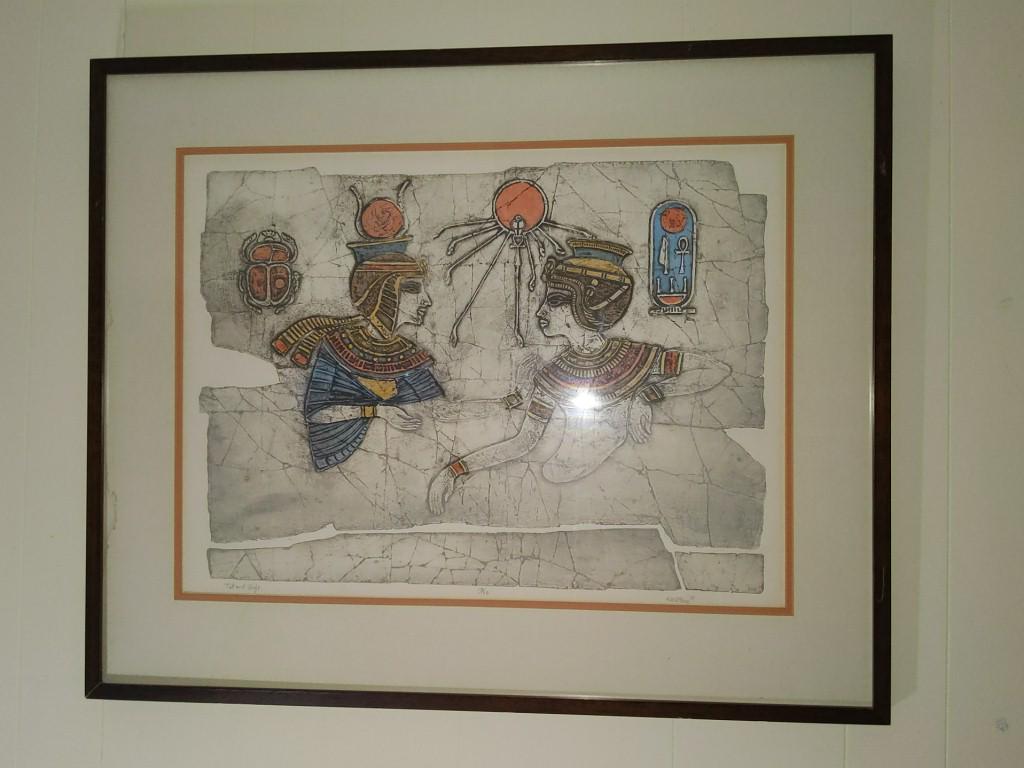 Ken Fong Signed Ltd Wood Block Print Tut & Wife Artist (1 of 5)