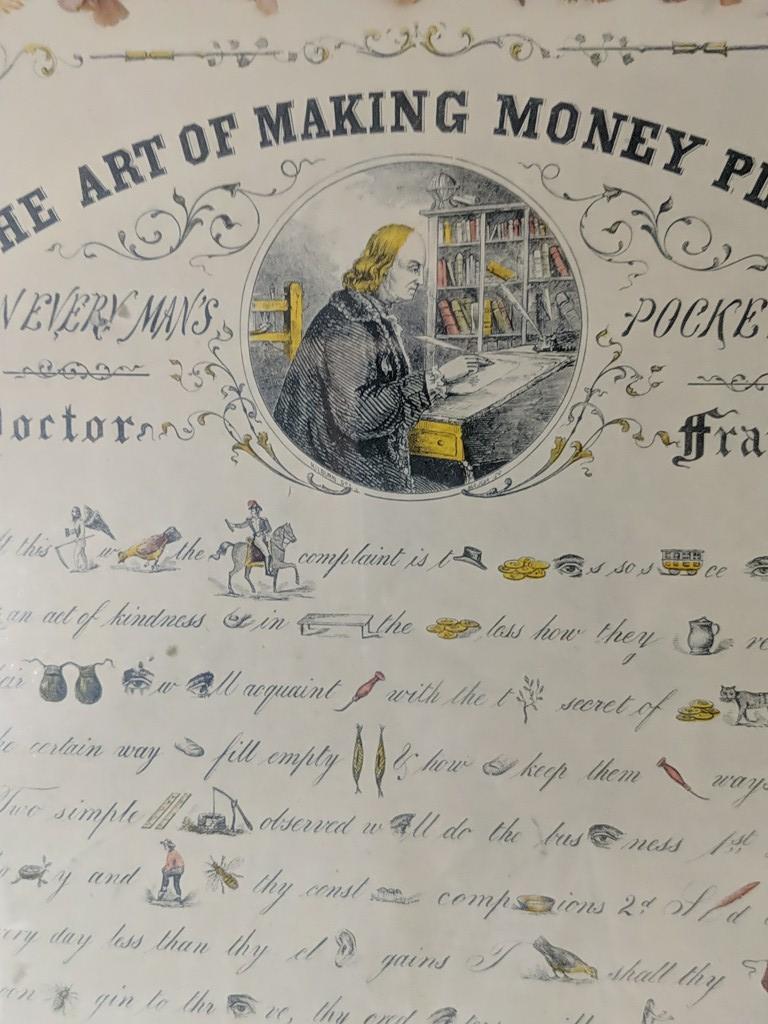 Ben Franklin's 'Making Money Plenty' Rebus Approx (1 of 6)