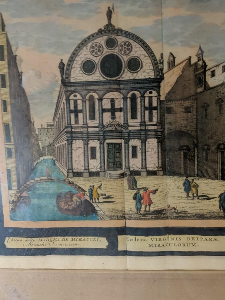 Antique Venice Etching 18x20" (1 of 6)