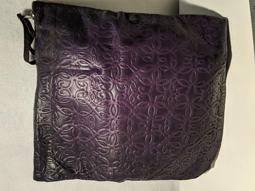 Alex and Ani Purple Leather Case 12" Tall: Alex and Ani Purple Leather Case 12" Tall 12" Tall