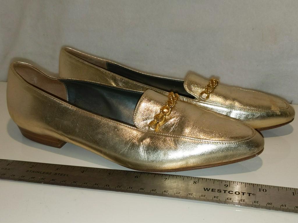 Talbot's Gold-Tone Loafers Sz 9: Talbot's Gold-Tone Loafers Sz 9