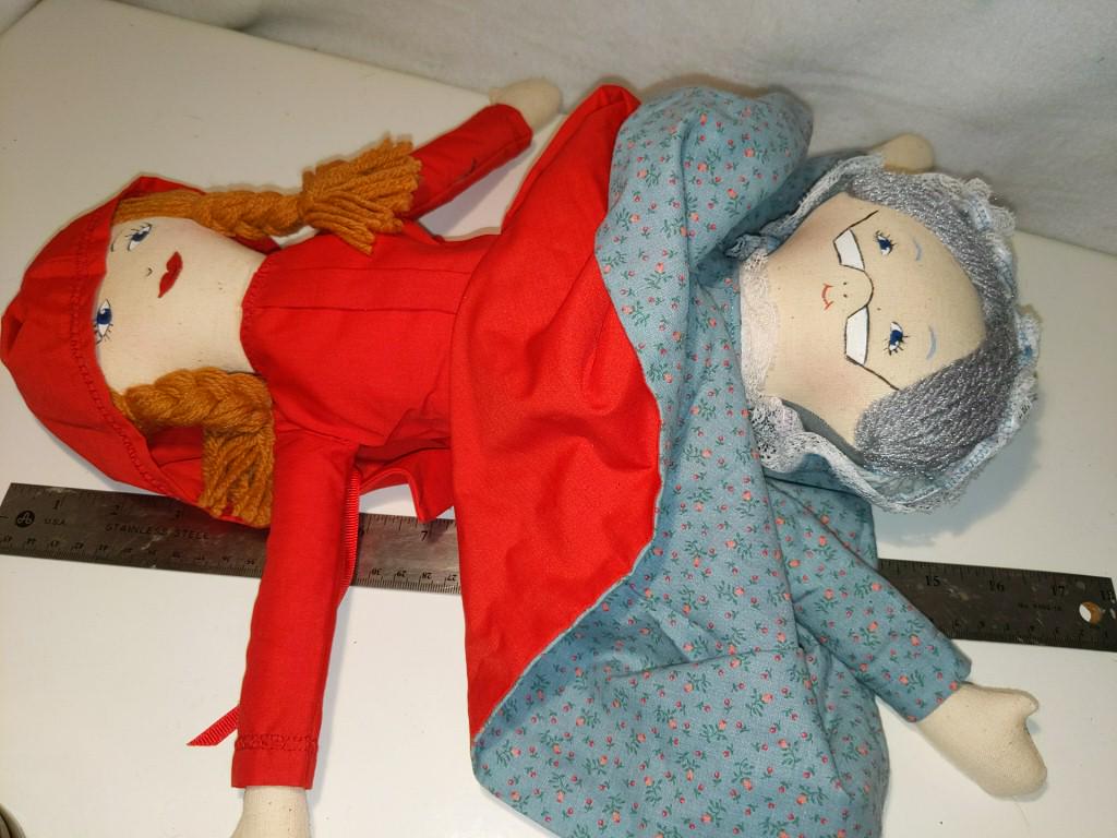 Red Riding Hood Flip Doll w/Wolf 15 Tall. Missing: Red Riding Hood Flip Doll w/Wolf 15 Tall. Missing hood. 15 Tall. Missing hood.