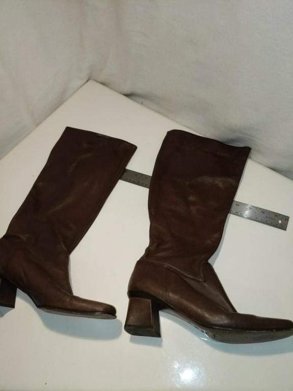 Sesto Meucci Brown Leather Boots Sz10M Minimal Wear: Sesto Meucci Brown Leather Boots Sz10M Minimal Wear Minimal Wear