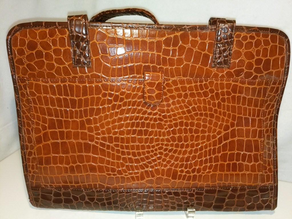 Alligator Print Leather Briefcase (Unused) 16" Wide. (1 of 4)