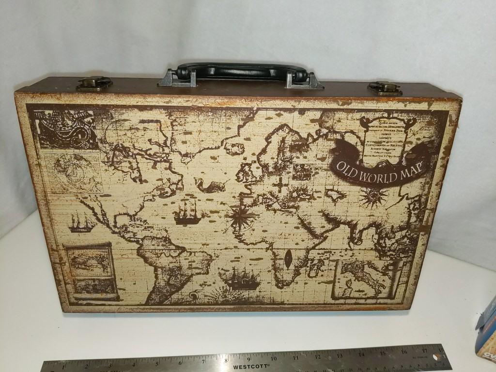 Old World Map Modern Briefcase/Tote Approx 16x10" (1 of 4)