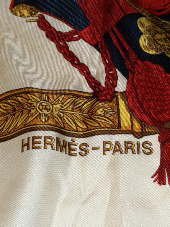 Hermes 'Grand Uniform' Vintage Scarf 36x36".  Some (1 of 9)