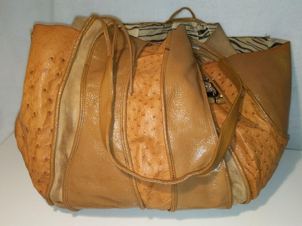 Ostrich Skin Missoni Purse 17" Wide: Ostrich Skin Missoni Purse 17" Wide 17" Wide