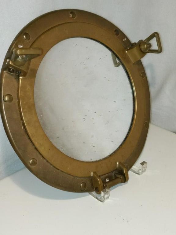 Gatco Brass Ship Porthole Mirror Approx 12" Diameter (1 of 5)