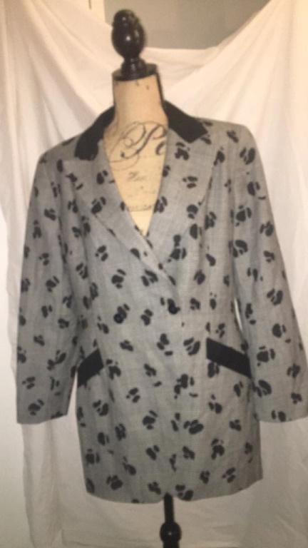 Escada Wool Black & White Jacket Sz 42 Like new (1 of 3)