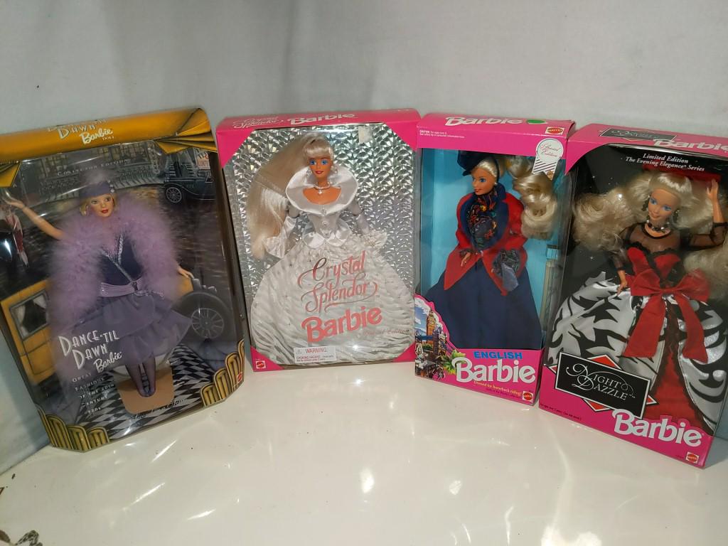 Lot of 4 Barbie Dolls in Box All are unopened.  The (1 of 10)
