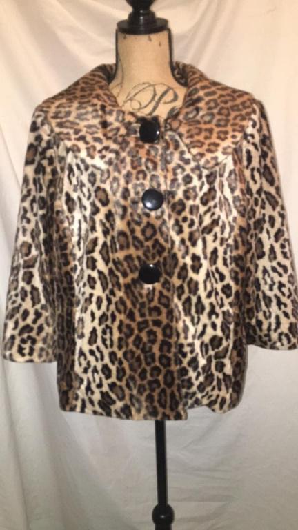 Chico’s Cheetah Print Coat Sz 3x Polyester coat in (1 of 3)