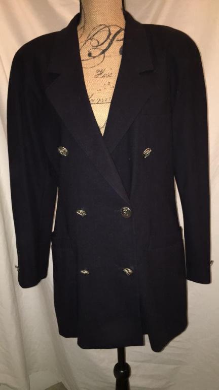 Escada Black Wool Dress Jacket Sz 38 Excellent (1 of 3)