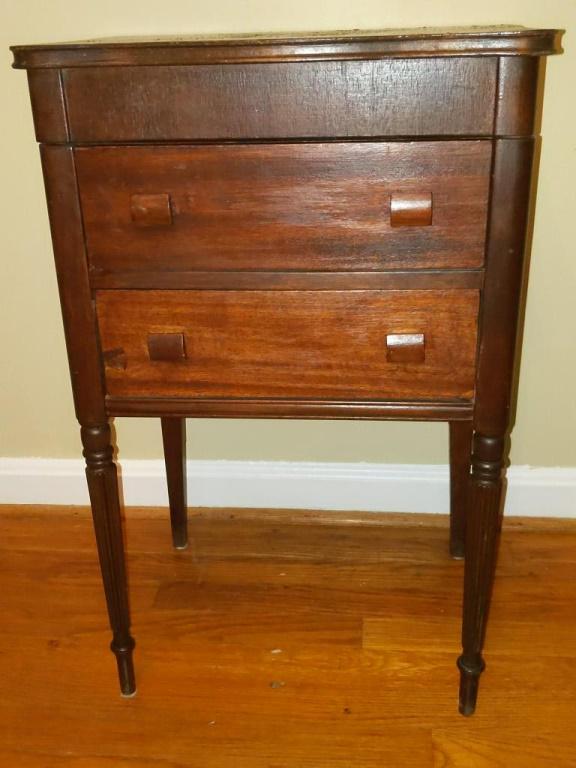 Antique Telephone Table with Vanity: Antique Telephone Table with Vanity