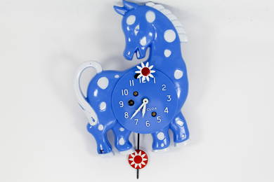 LUX/WESTCLOX CALICO HORSE ANIMATED CLOCK (1958)