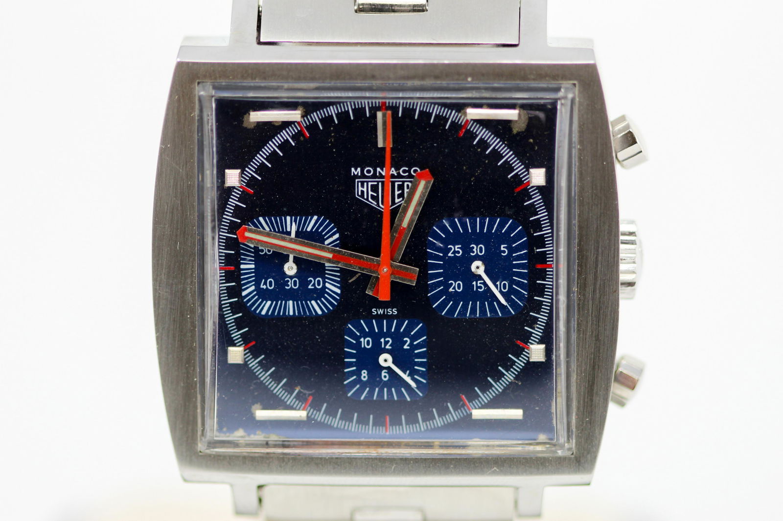 Vintage Heuer Monaco Chronograph Square Wristwatch (1 of 5)